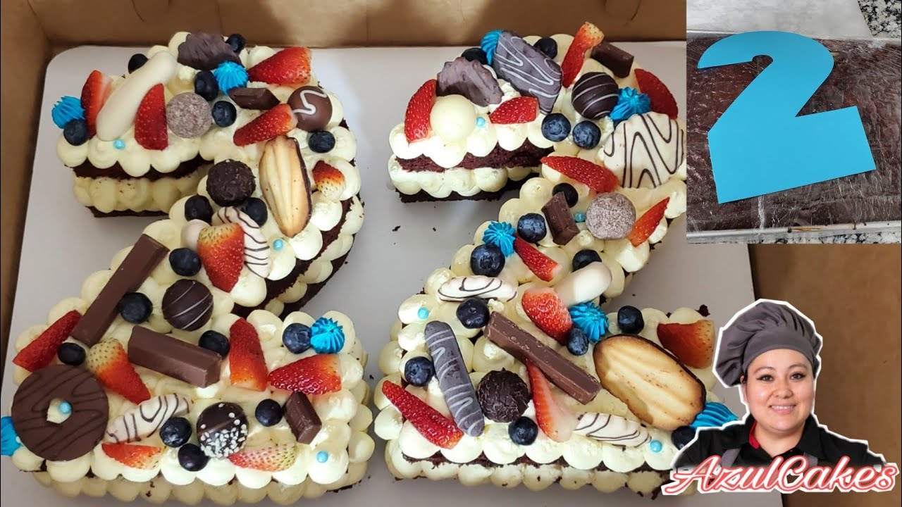 Pastel De Numero 22 DECORACIÓN en VIVO | AzulCakes