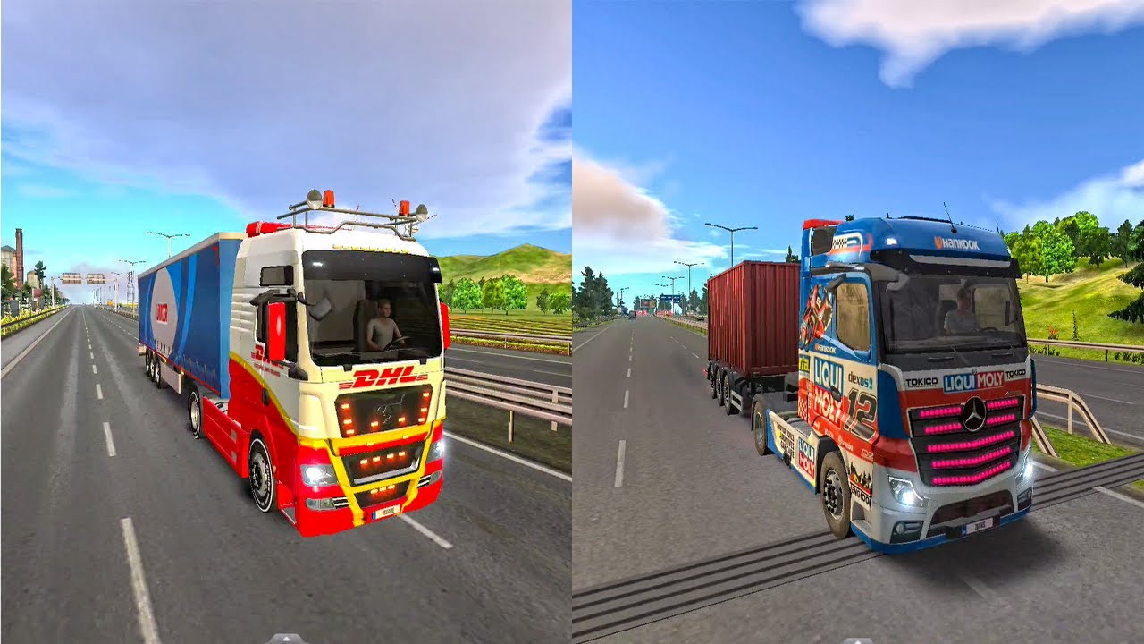 MAN TGX VS Mercedes Actros Truck Challenge - Truck Simulator Ultimate Gameplay