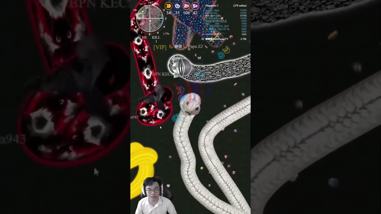 White Snake's header was absolutely amazing | Bạch Xà headshot cực hay trong rắn săn mồi