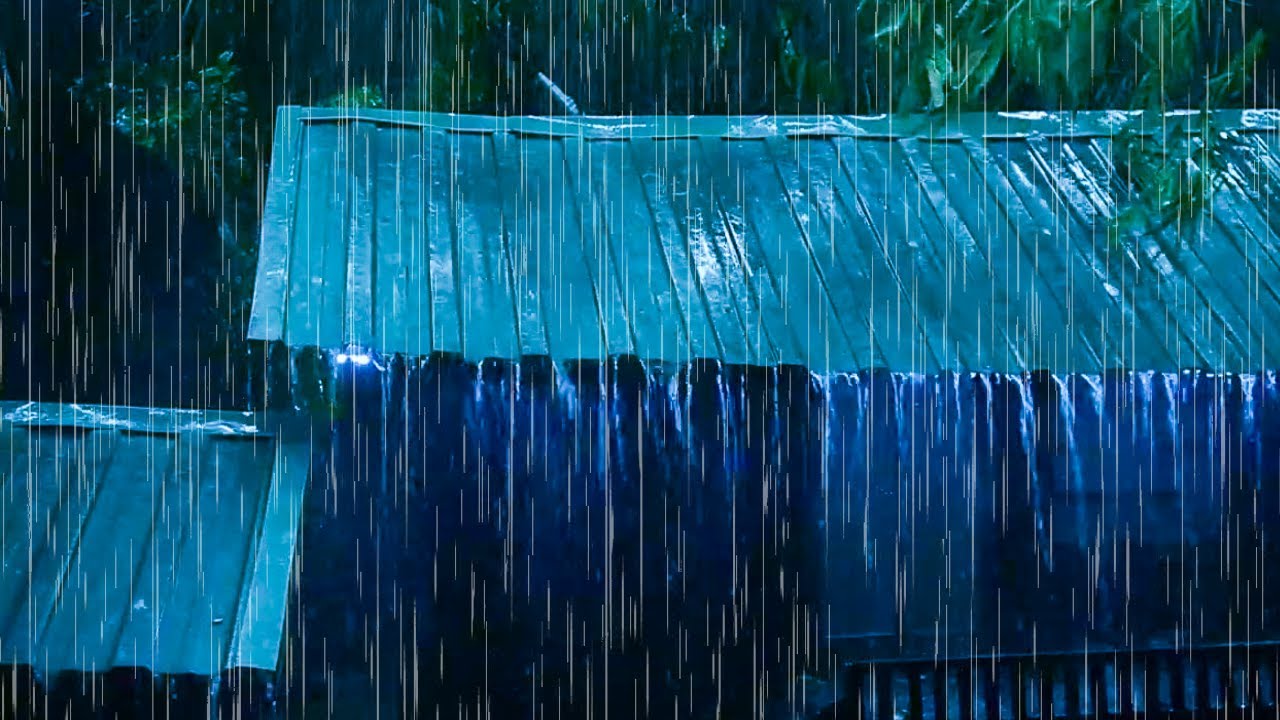 Deep Sleep Instantly on a Stormy Night with Very Heavy Rain & Intense Thunder on a Tin Roof at Farm