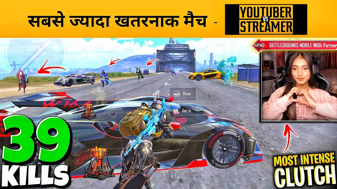 MOST INTENSE BRIDGE CAMP BY BIG STREAMER SQUAD IN BGMI 🥵 BEST GAMEPLAY - BGMI NEW UPDATE