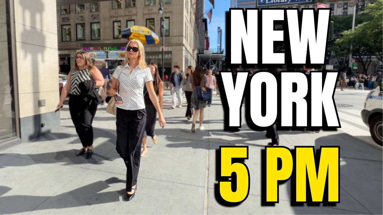 NEW YORK CITY Walking Tour [4K] - 🏀 NYC at 5PM Rush Hour! MIDTOWN Before Knicks vs Spurs Finals