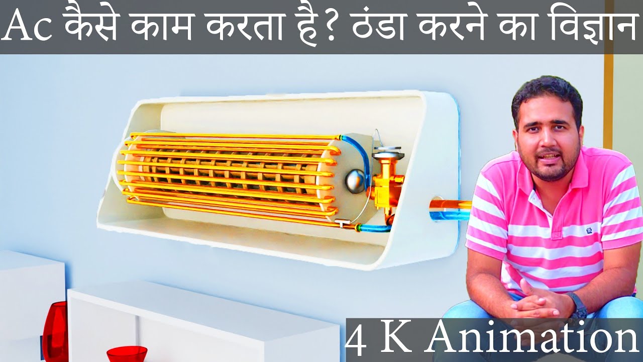 Ac कैसे काम करता है।ठंडा करने का science समझो JEE NEET।  How Ac works animation