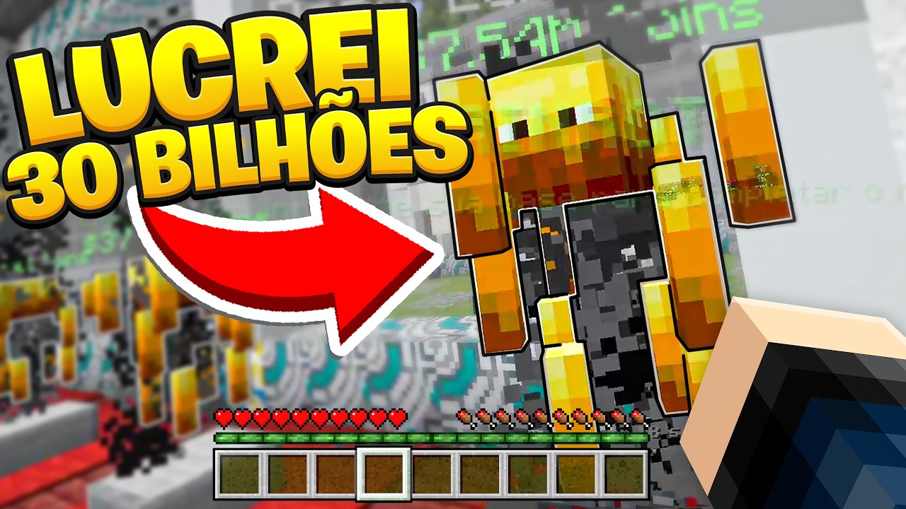 ⭐Minecraft : Roubei um mob de 30 bilhões!!