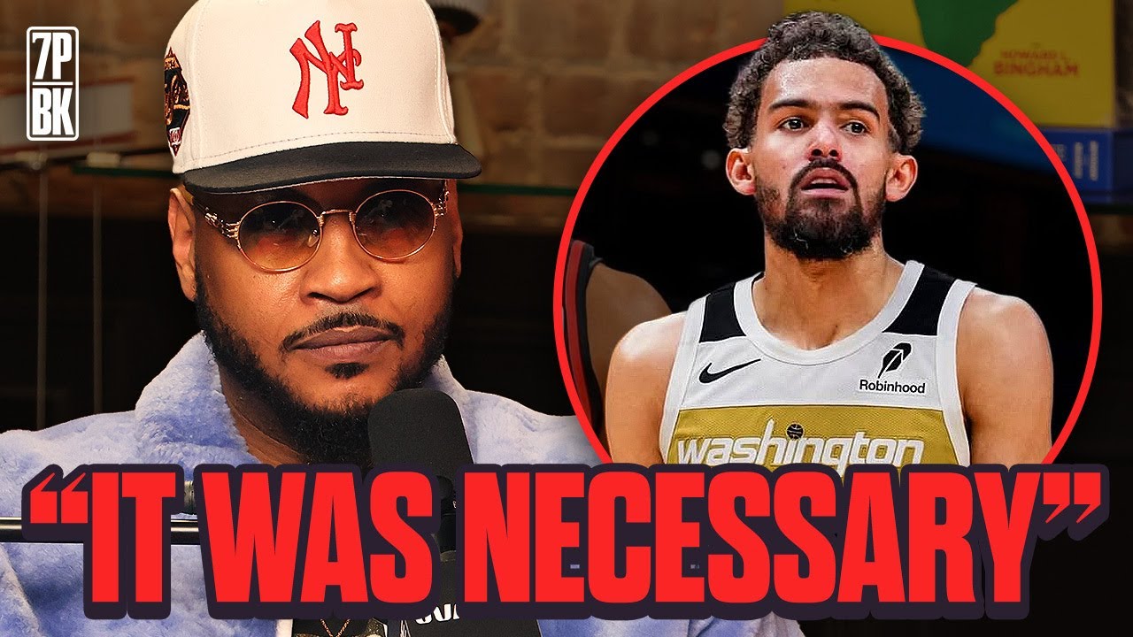 Carmelo Anthony Reacts to the Trae Young Trade & Anthony Davis Rumors