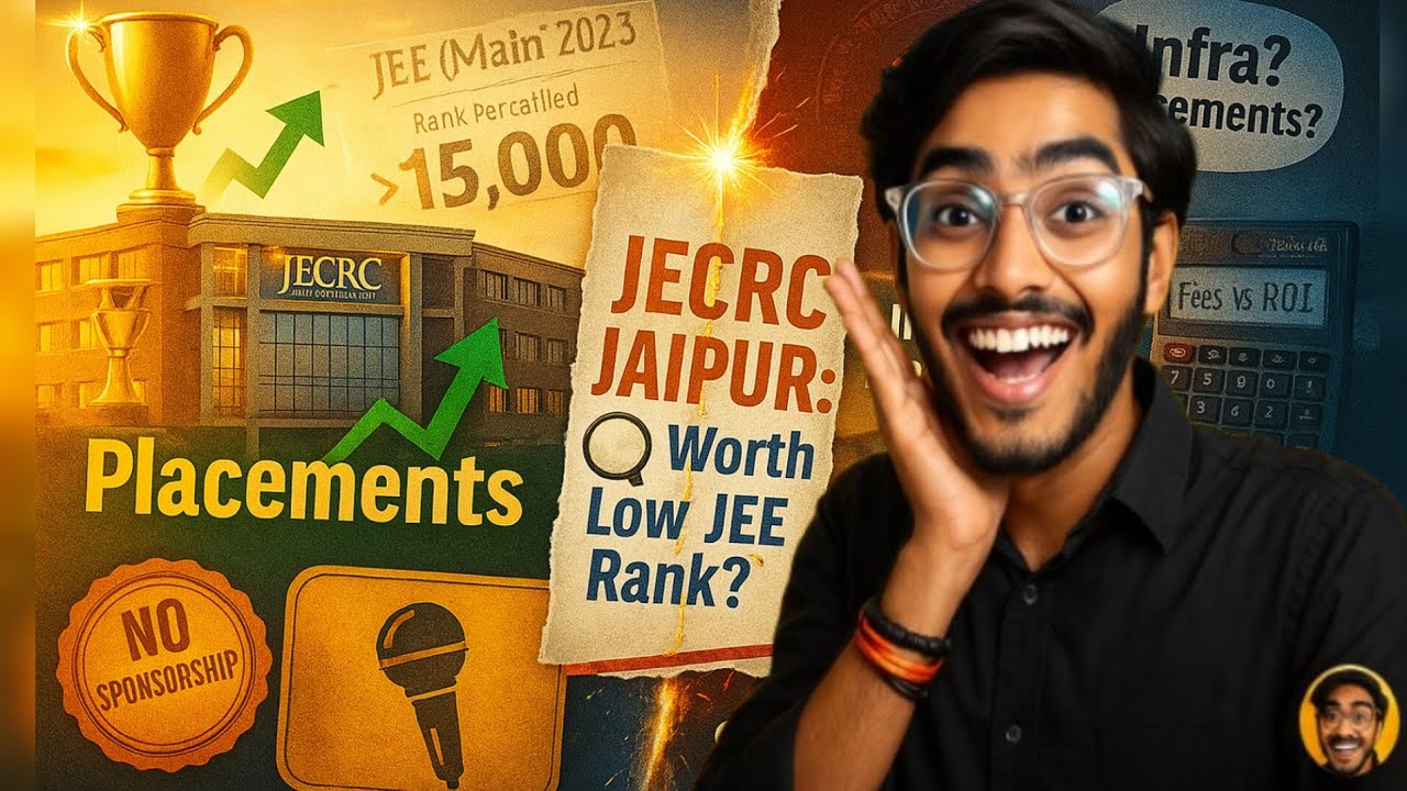 JECRC FOUNDATION ,Jaipur - Best College At Low Jee Rank ? | Honest In Depth Review