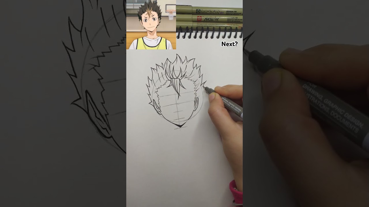 How to draw Yū Nishinoya🔥#nishinoya #haikyuu #haikyuuedit #viralvideo #anime #shorts #phonk #trend