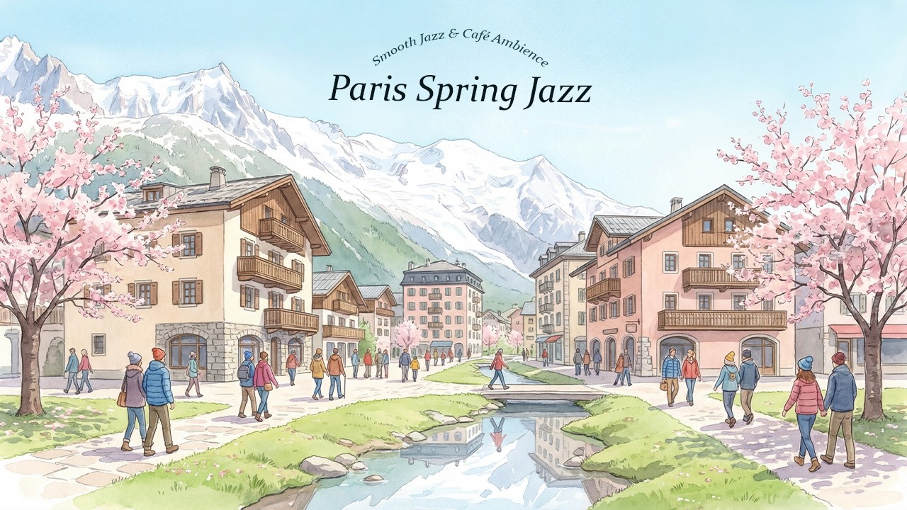 Paris Spring Jazz ☕ Paris Coffee Shop Ambience | Jazz for Study & Work