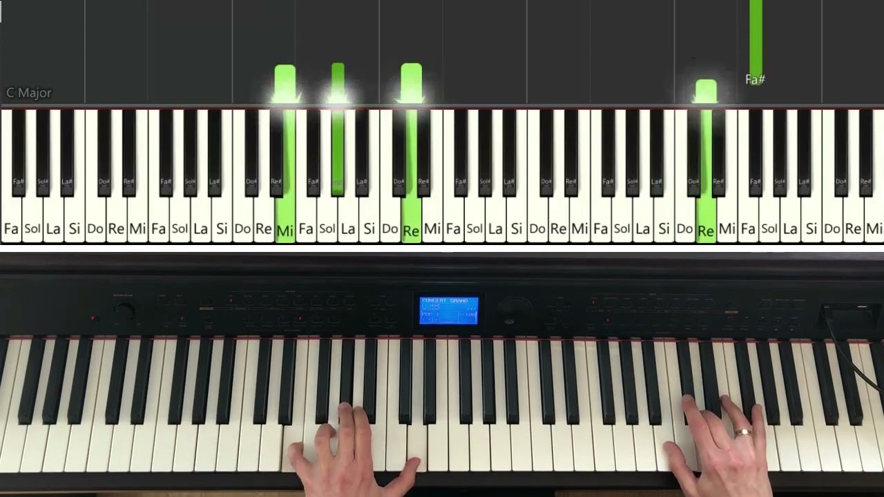 La Valse en La mineur (B. 150) - Frédéric Chopin - comment jouer au piano, tutoriel, Synthesia 2/2