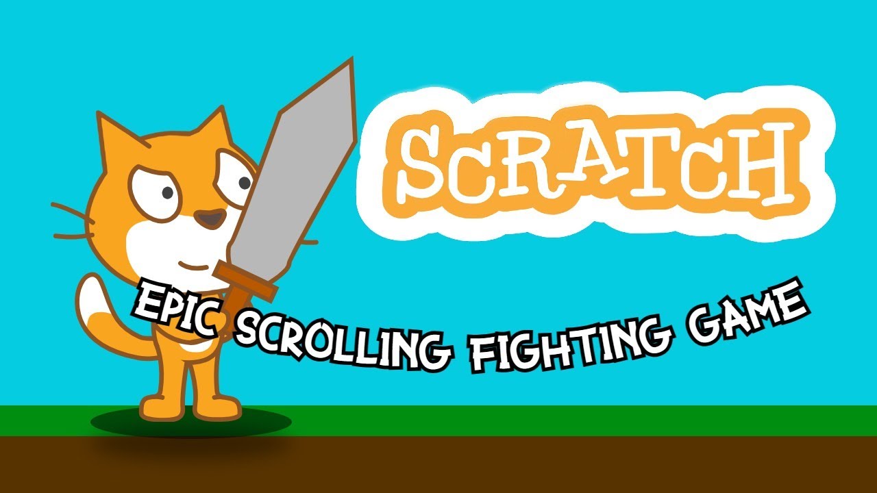 SCROLLING FIGHTING GAME Scratch😺Part 2 - ENEMIES, basic scoring system, lives