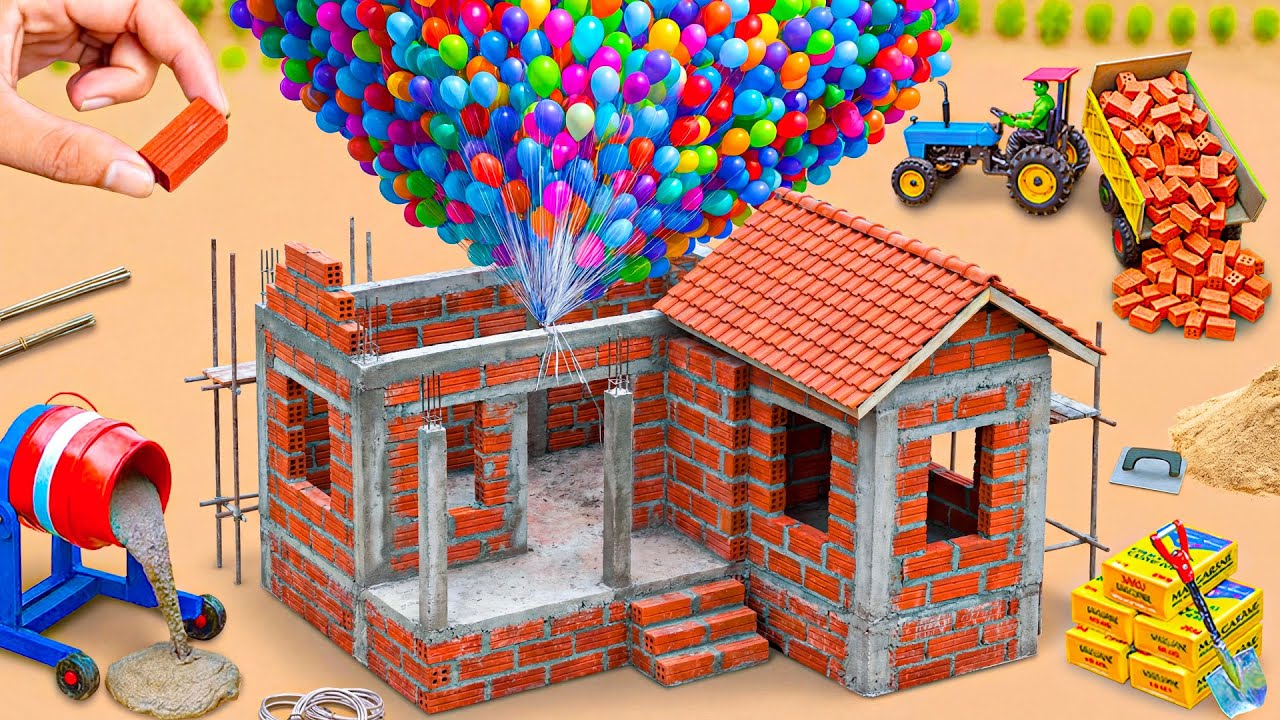 Flying House | Up &ndash; DIY Construction Science Project | Modern Brick & Cement House to Prevent Cold