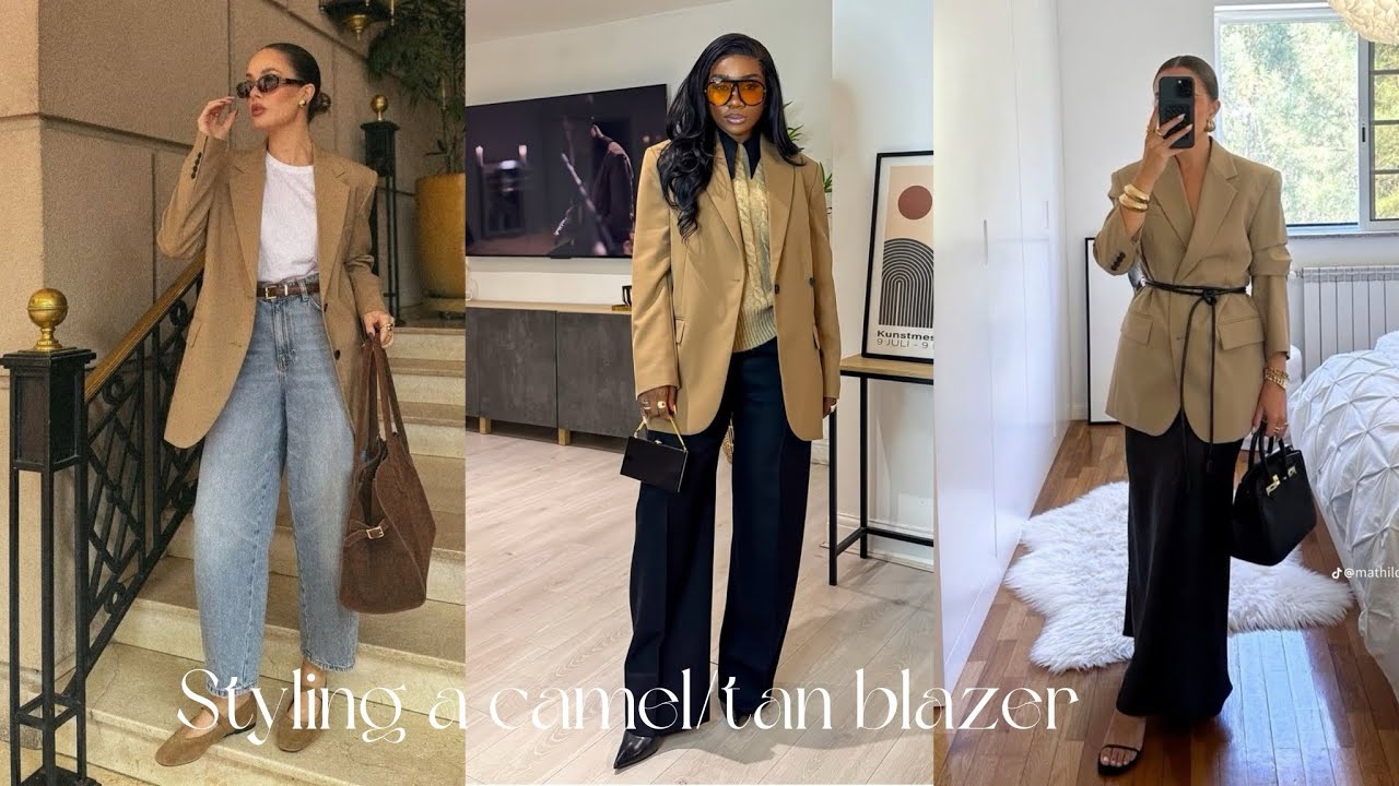 Styling ideas : Styling your camel/ tan blazer| 2026 fashion trends | closet basics