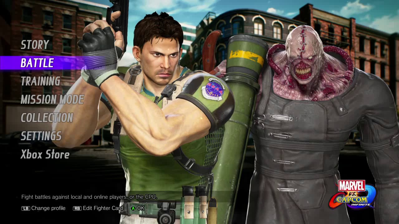 Marvel VS. Capcom: Infinite (Xbox One) Arcade as Chris & Nemesis