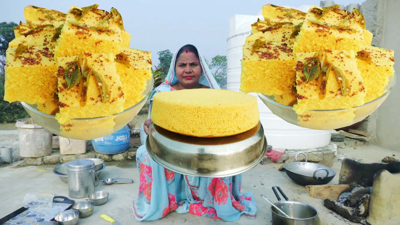 रुई जैसा soft ढोकला 10 मिनट में कढ़ाई में बनाने का सबसे आसान विधि| matr besan dhokla | khaman recipe