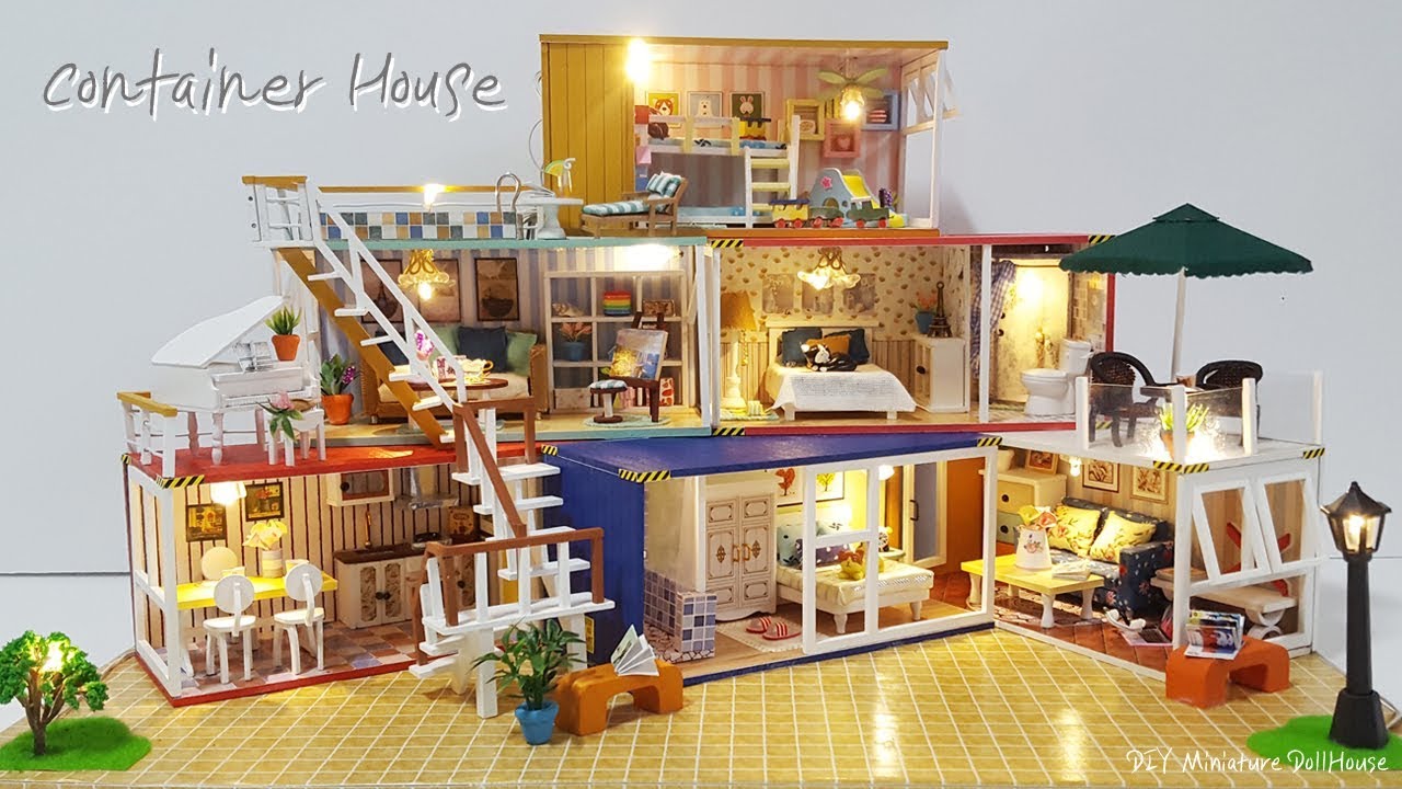 DIY Miniature Dollhouseㅣcontainer houseㅣ컨테이너하우스 미니어쳐ㅣ박소소