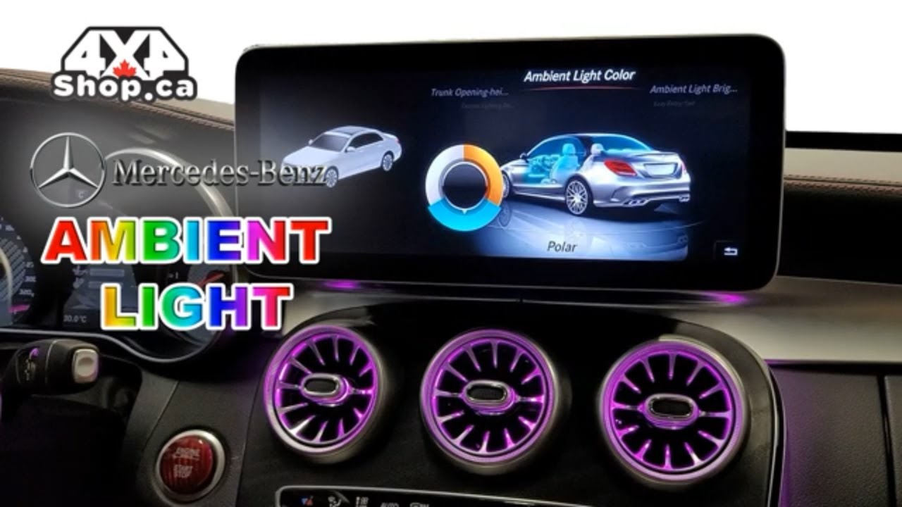 How does 64 Colors Ambient lights for Mercedes  Look Like
