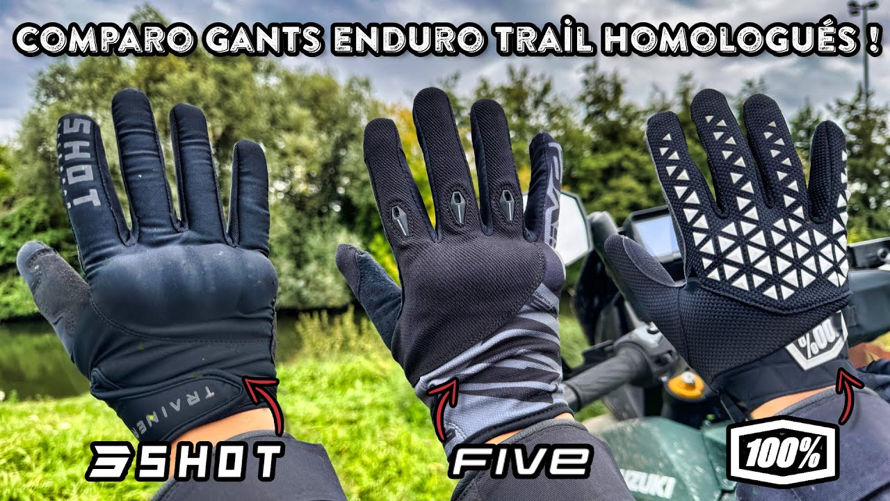 Des gants enduro en trail homologu&eacute;s sur route !? J'en compare 3 paires et voici mon avis !