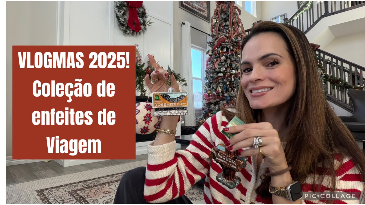 VLOGMAS 2025: Coleção de Enfeites de Natal de Viagem | Os enfeites que comprei em 2025