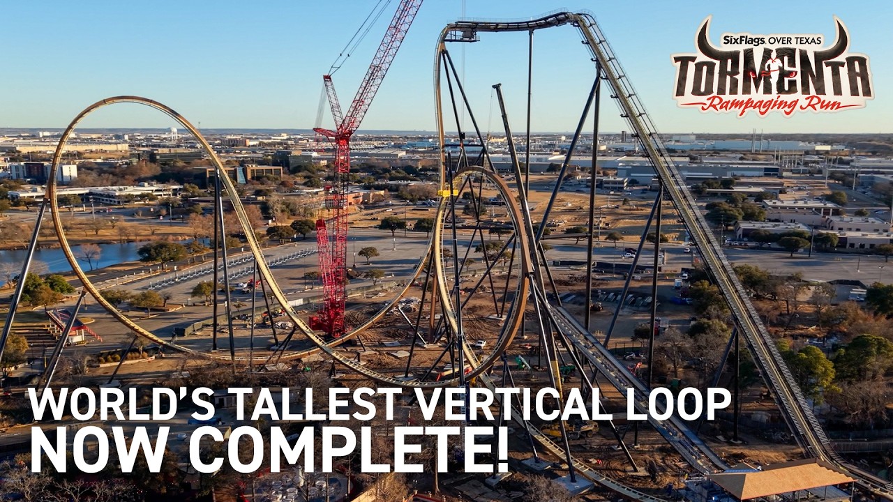 Парк развлечений Six Flags Over Texas завершил строительство самой высокой в ​​мире вертикальной ...
