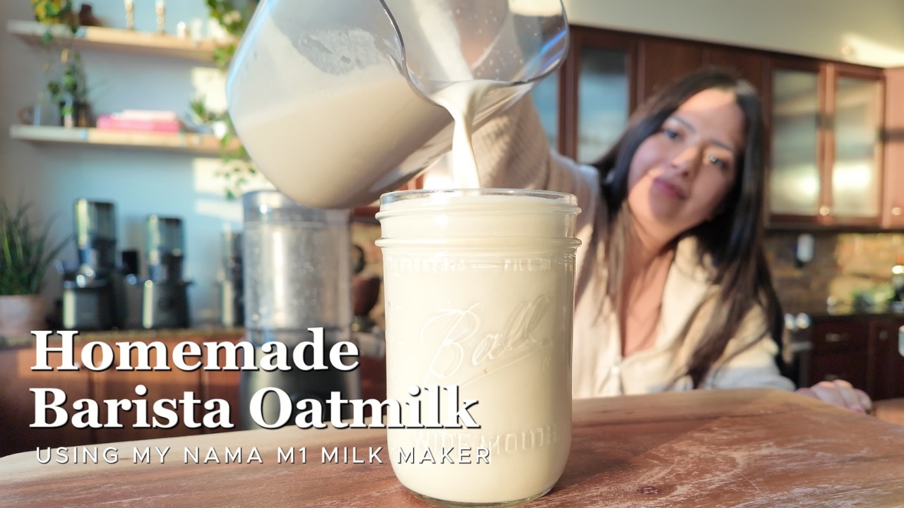 How to make the The Best Homemade Barista Oatmilk. Using the Nama M1 Milk Maker.