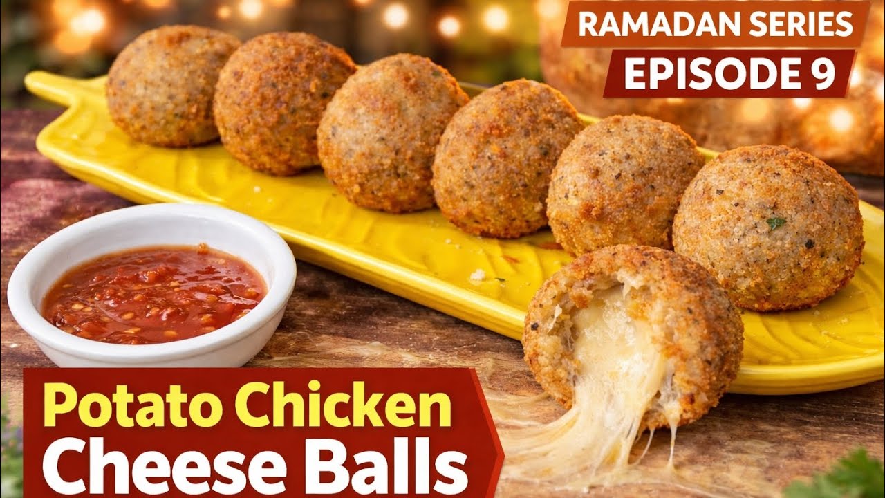 Potatoes Chicken Cheese Balls Recipe | Crispy Outside, Melted Cheese Inside! | Ramadan Special 🕌