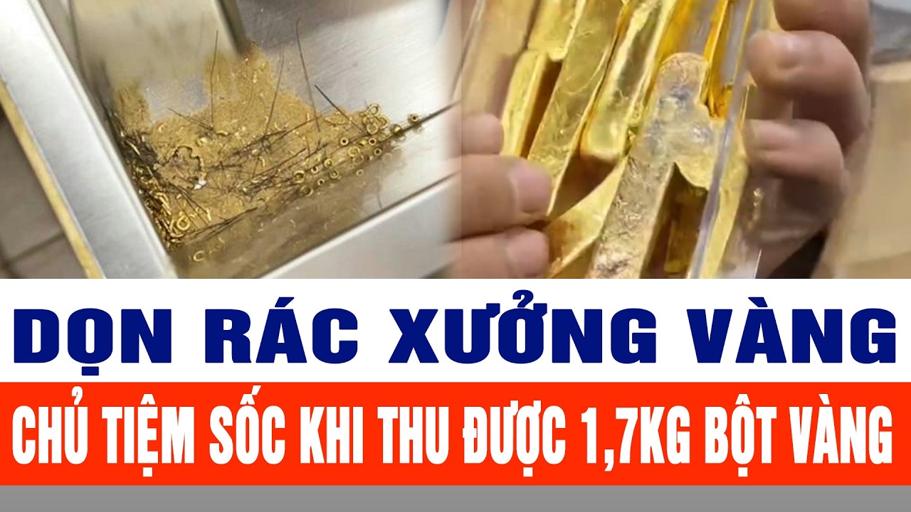 Một tháng “mót” được 1,7kg bột vàng rác