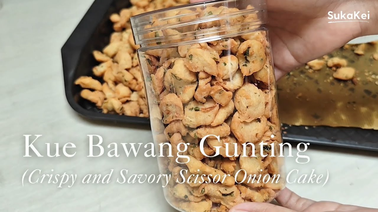 Kue Bawang Gunting : Renyah Gurih‼️Stok Camilan dan Ide Jualan | Crispy Scissor Onion Cake Recipe