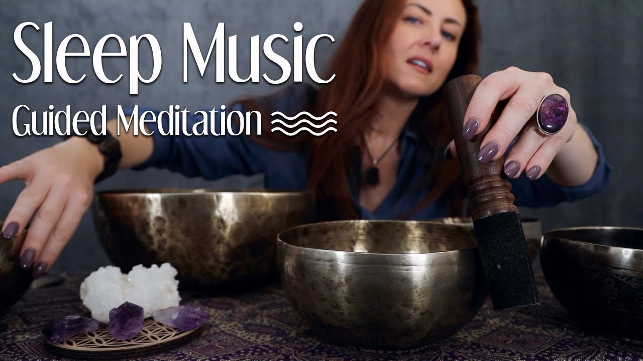 Медитация с мягкими чашами от тревожности 💜 ASMR, звуки ци, музыка для сна