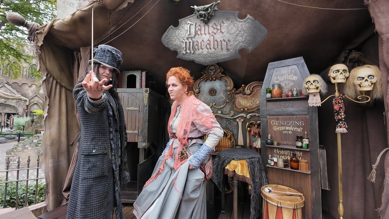 Dr  Virginie Charlatan Cabaret Macabre Versie 2 Efteling Danse Macabre Park Show 4K #efteling