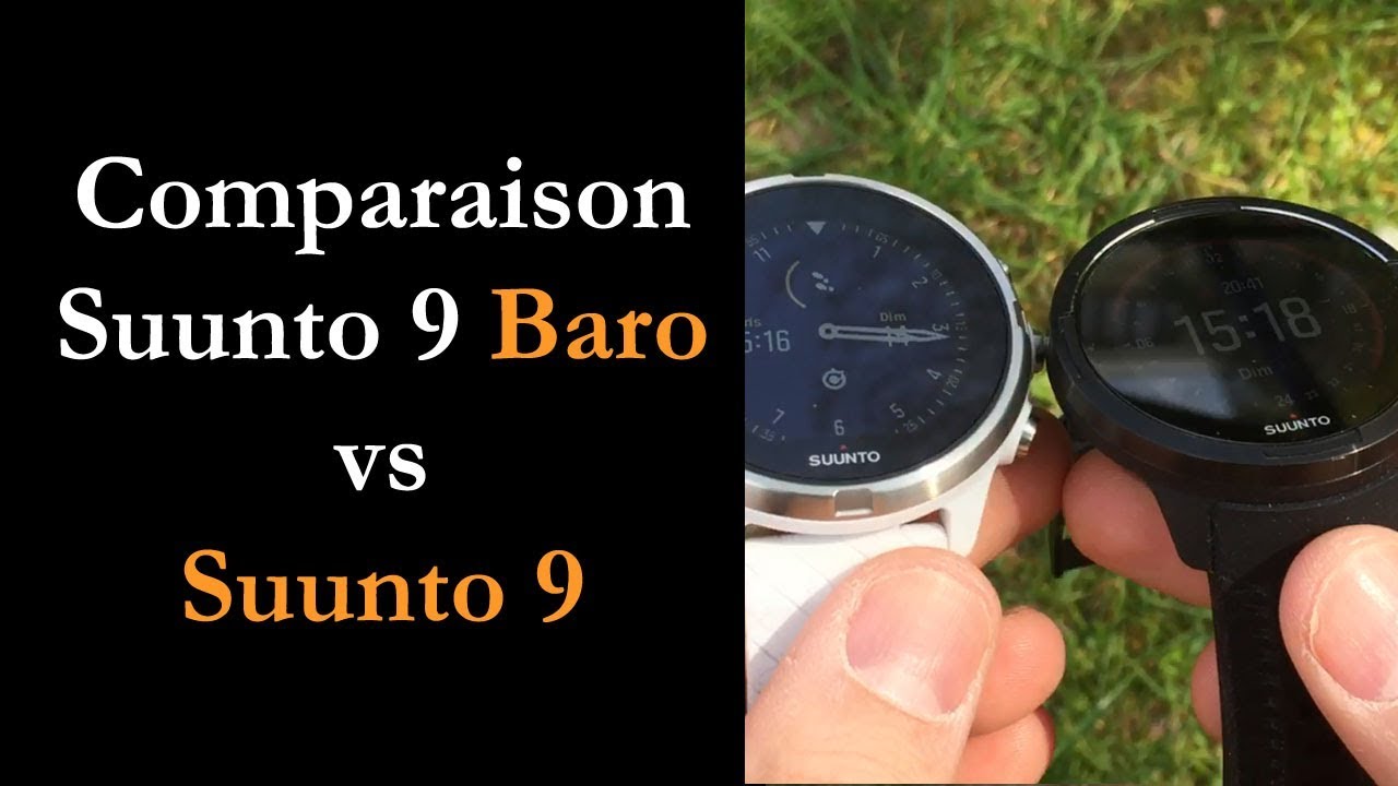 Comparaison Suunto 9 vs Suunto 9 Baro