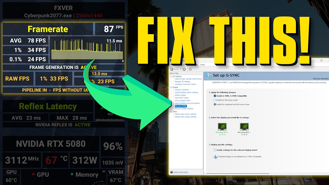 Fix for Frame Pacing and Performance Degradation | NVIDIA Driver G-SYNC Issue