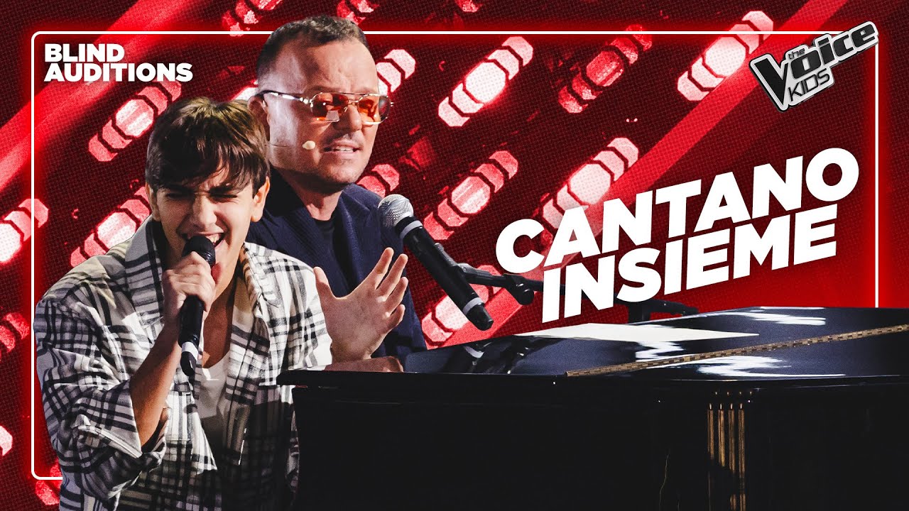 Tommaso e Gigi duettano su “La Donna Cannone” di De Gregori | The Voice Kids 3 Blind Auditions
