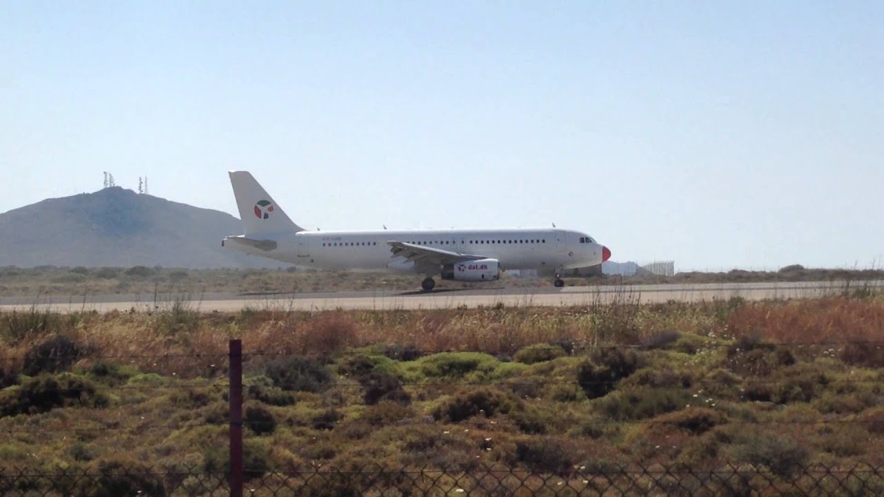 Kithira Airport Danish Air Transport Airbus 320 long landing rwy 20