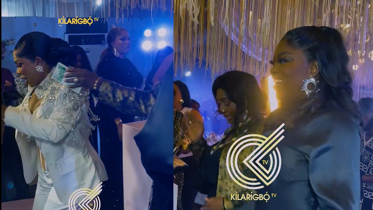 FUNKE AKINDELE STUNS FATHIA WILLIAMS WITH A BUNDLE OF CASH AT HER BIRTHDAY