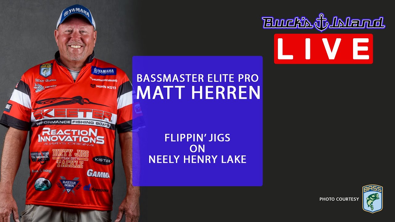Bassmaster Elite Pro Matt Herren on Flippin' Jigs on Neely Henry Lake - Facebook Live