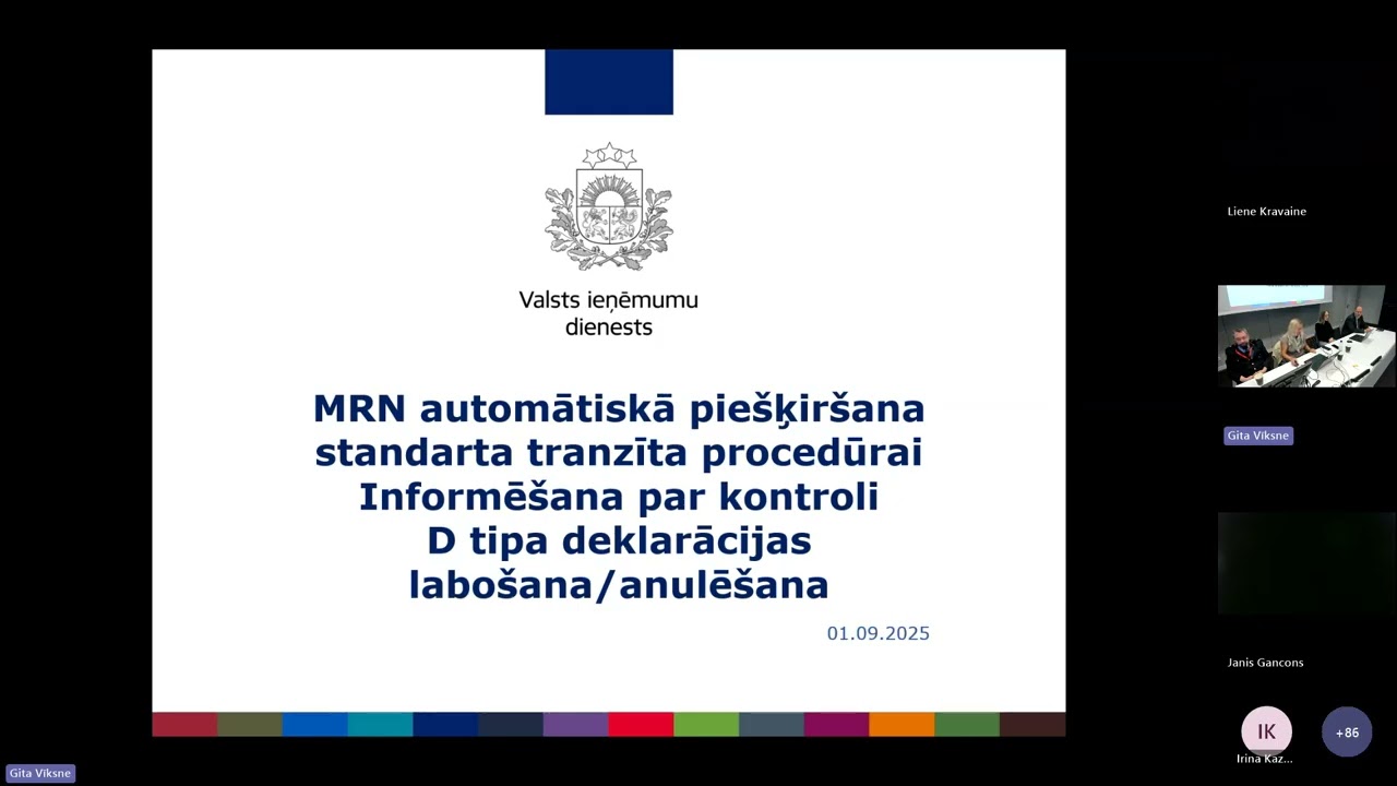 Tranzīta kontroles sistēmas jaunās funkcionalitātes un procedūras piemērošanas pilnveide
