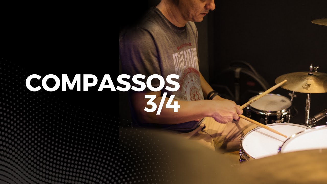 Tocando bateria em compassos 3/4
