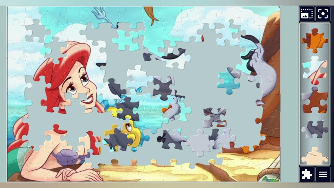 Ariel & Flounder Meet the Mischievous Seagulls🧜🏼‍♀️🐦‍🔥🐠🌊✨️🪄//jigsaw puzzles journey🧩//puzzlesArt🧩🧩//