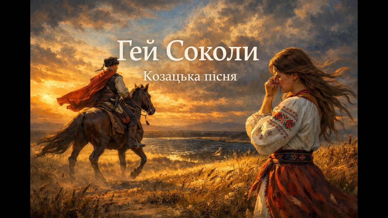 Гей, соколи | Українська народна пісня | Козацька пісня про любов і розлуку (Караоке версія)
