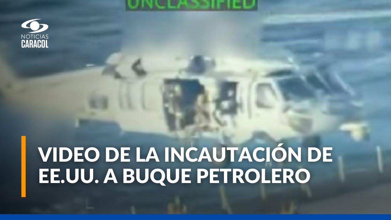 EE. UU. revela primeras im&aacute;genes de incautaci&oacute;n a buque petrolero frente a costas de Venezuela