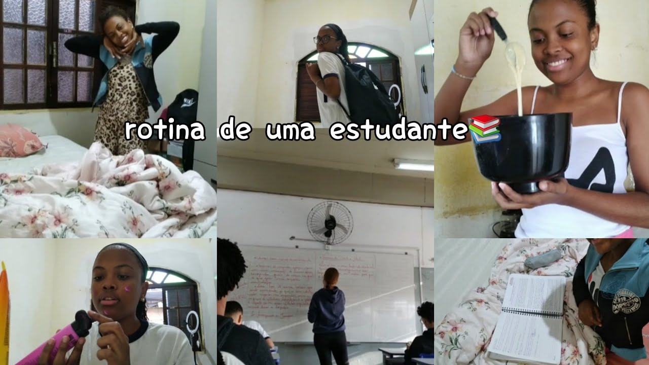 Rotina de uma estudante~arruma-se comigo,escola,fiz bolo pela primeira vez,açaí,estudando..