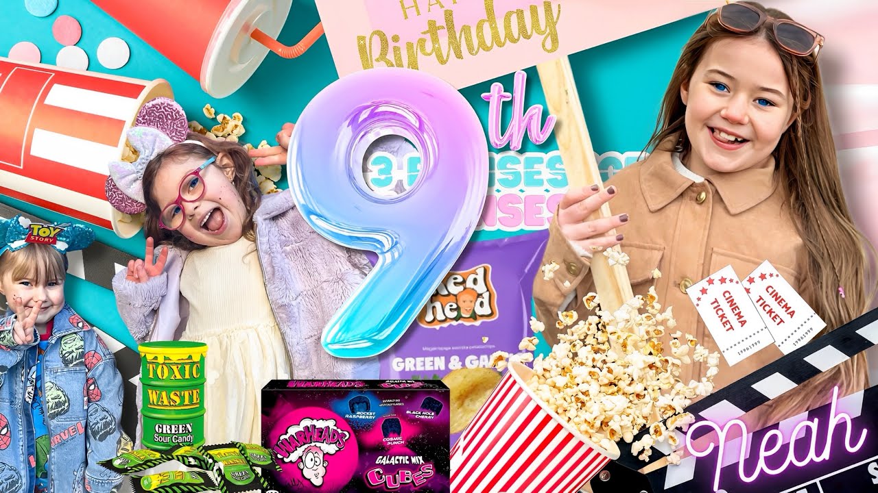 Neah fyller 9år🥳🎁 Bio, tårta och testar TikTok favoriter🍭 - 3prinsessor VLOGG!