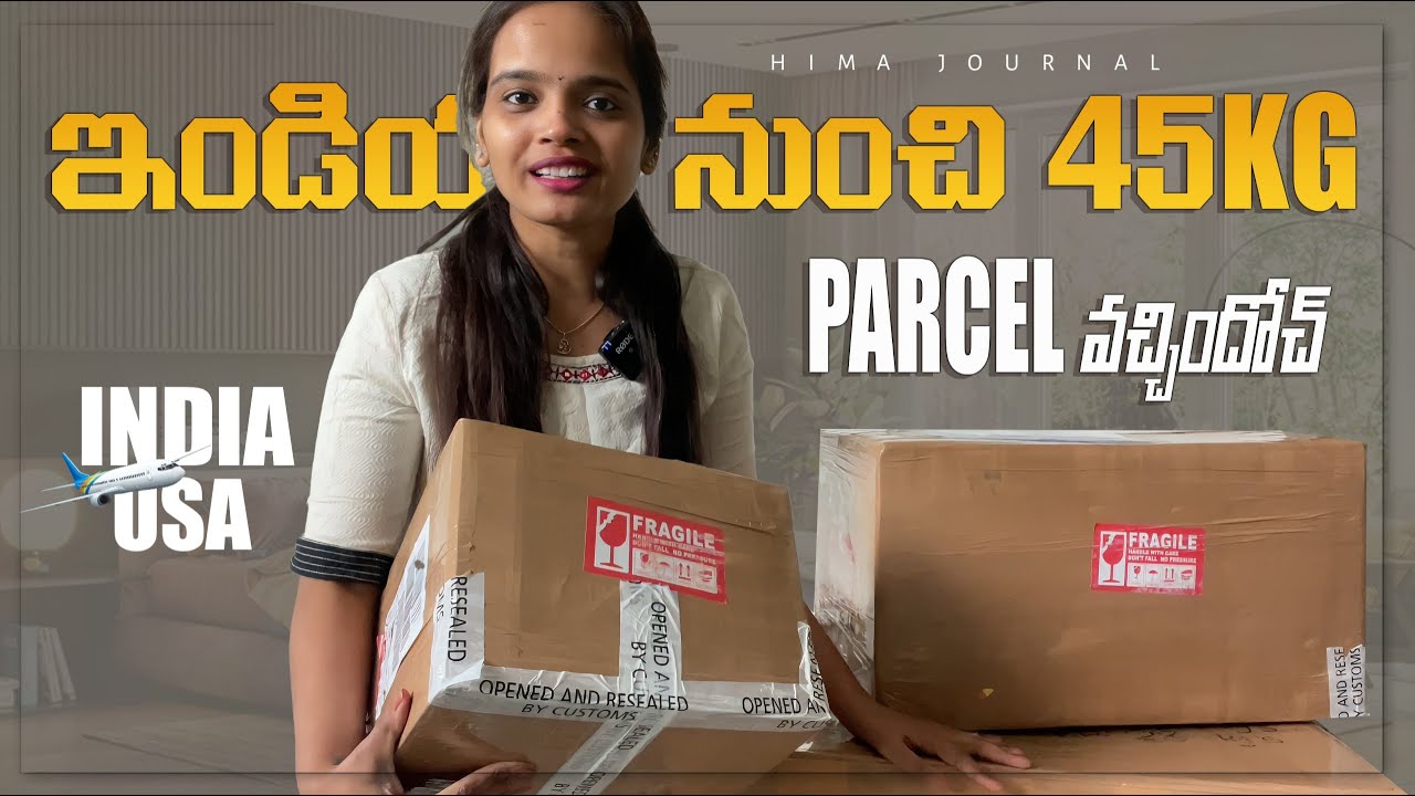 India నుంచి వచ్చిన 45KG PARCEL లో ఏముంది? || కొత్త ఇంట్లోకి ఎం కొన్నాను || USA Telugu Vlogs