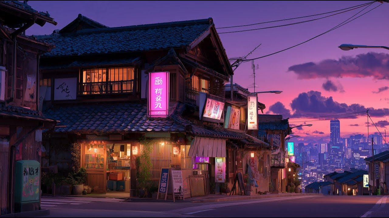Night Breeze in Tokyo 🌬️ 90s Lofi Hip Hop in a Quiet Japanese Night 🎧 Chill & Focus
