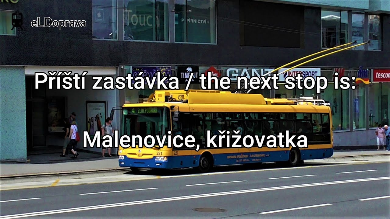 Hlášení - trolejbusová linka 2 | DSZO | Zlín a Otrokovice