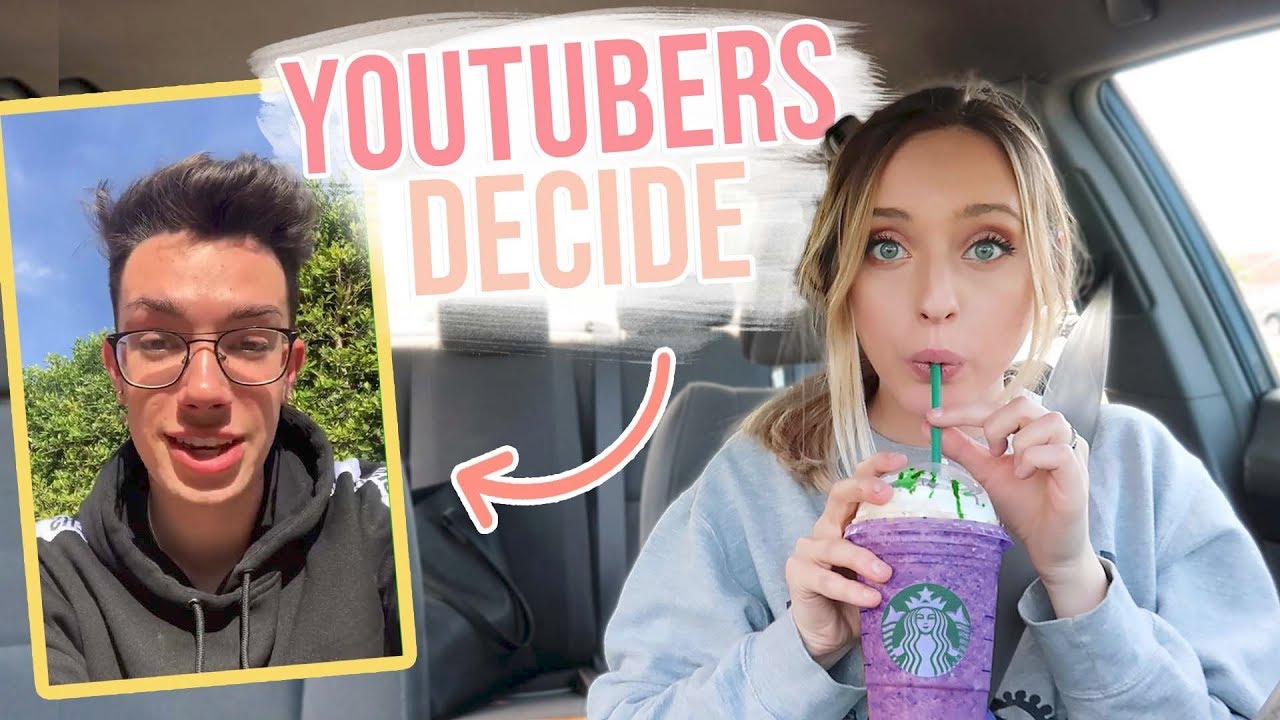 YOUTUBERS Decide My STARBUCKS for a Week