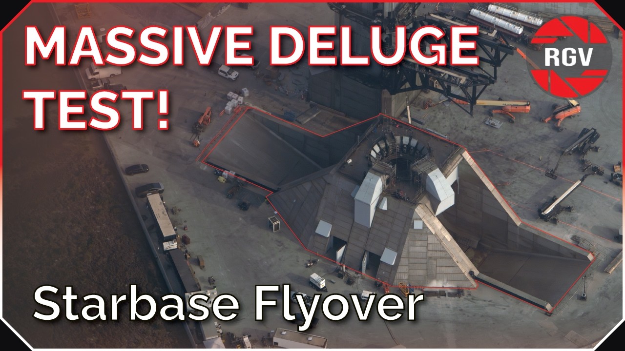 Is Starbase Pad 2 Ready? Major Water Deluge Testing! | Starbase Flyover Report 118