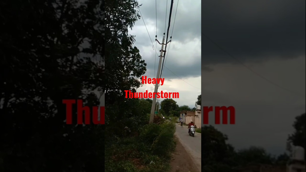 🥶#heavy #thunderstorm..in Punjab..causes😳#shorts #ytshorts 🌿