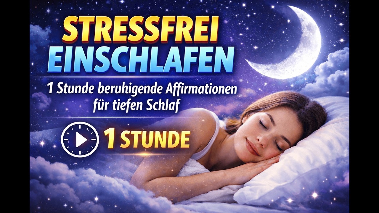 „STRESSFREI EINSCHLAFEN – 1 Stunde Einschlafmeditation für tiefen Schlaf“
