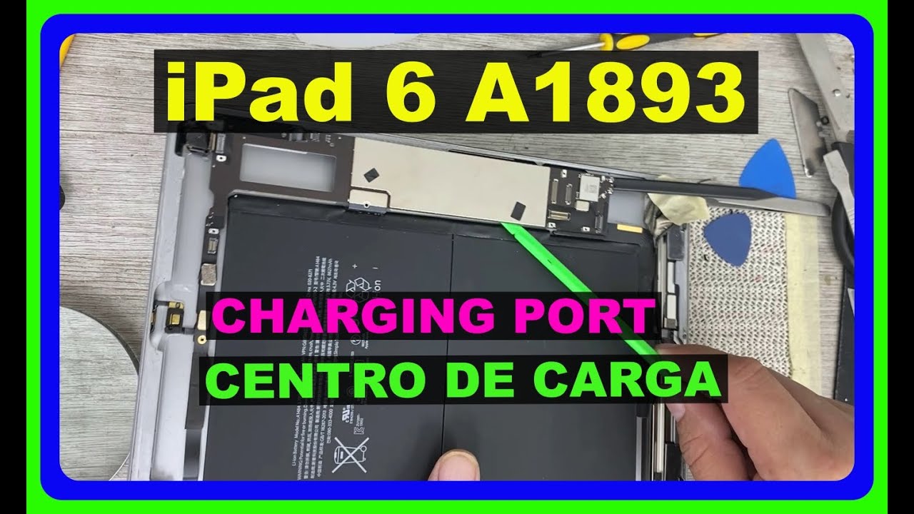 iPad 6 A1893 Como soldar centro de carga REPLACE CHARGING PORT